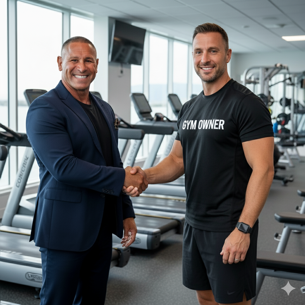 Project manager reviewing fitness facility construction plans